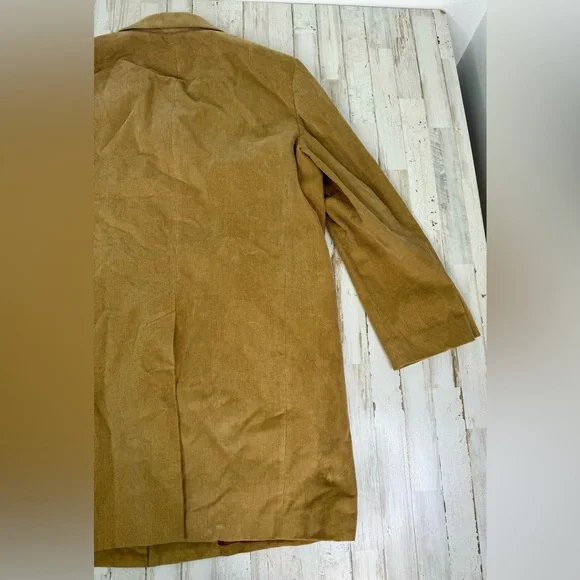 Vintage J. Crew Lined Trench Overcoat XL Tan - Picture 8 of 12